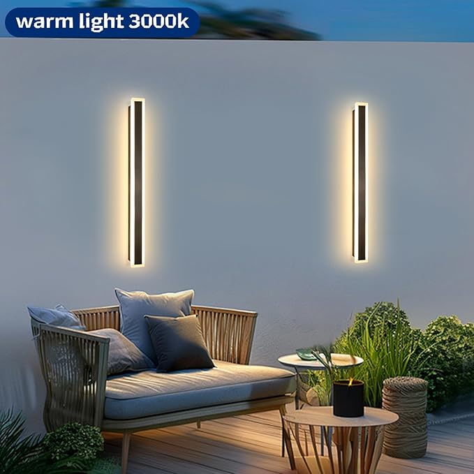Porch Lights Outdoor, 31.5 inch Outdoor Sconces Wall Lighting 3000K LED Modern - Image 3