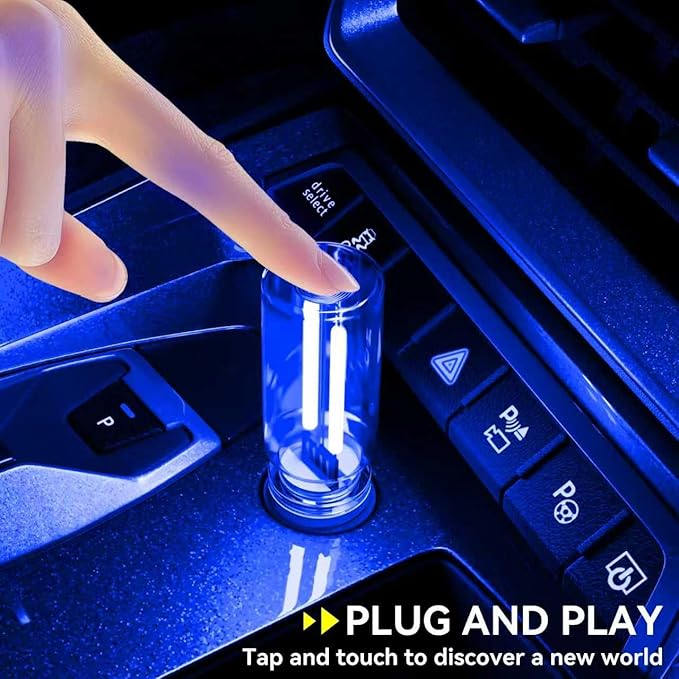 4 PCS Car USB Lights, Portable Plug-in Retro Car Interior Ambient Lights - Image 2