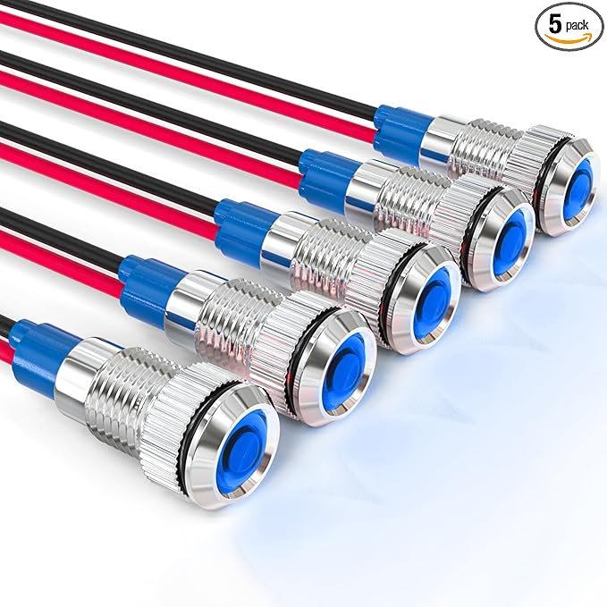 GASHER 5 PCS Energy Saving Indicator Light, LED Light 12V/24V/110V 20mA Panel by GASHER