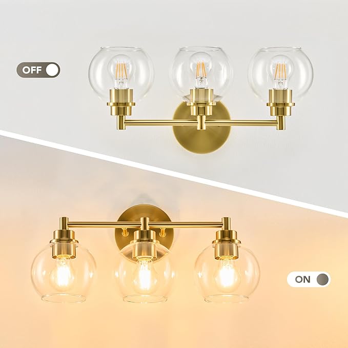 VONLUCE Bathroom Light Fixtures, 3-Light Bathroom Vanity Light - Image 2