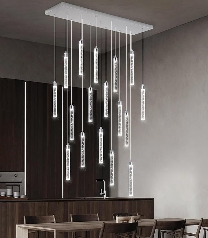 Rectangular Chandeliers 17-Lights Long Light by Dolria