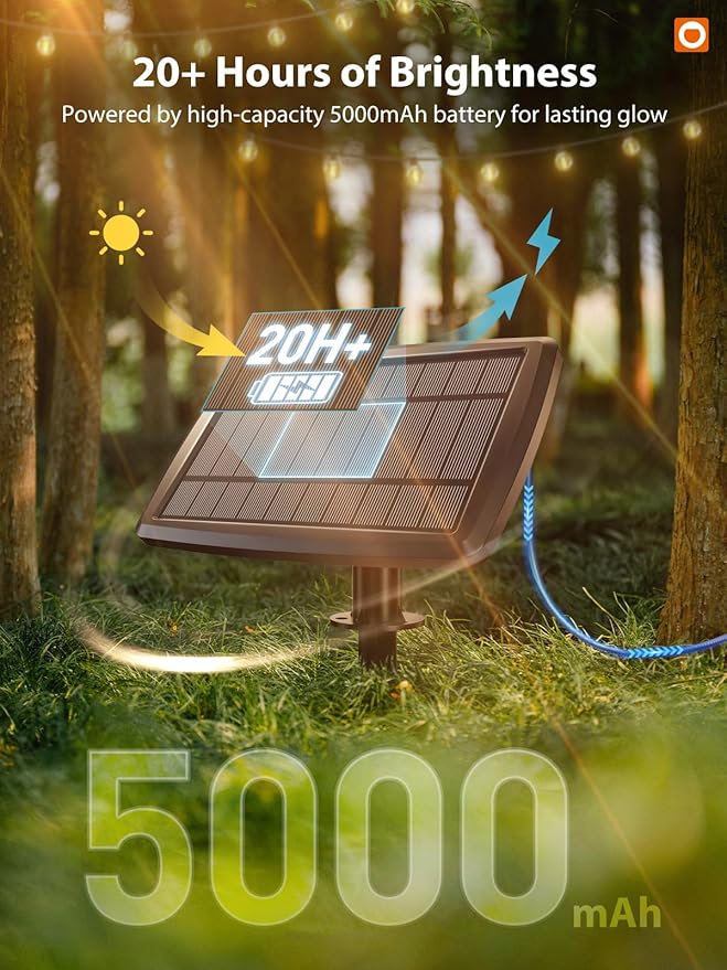 addlon 100FT Solar String Lights Outdoor - Image 2