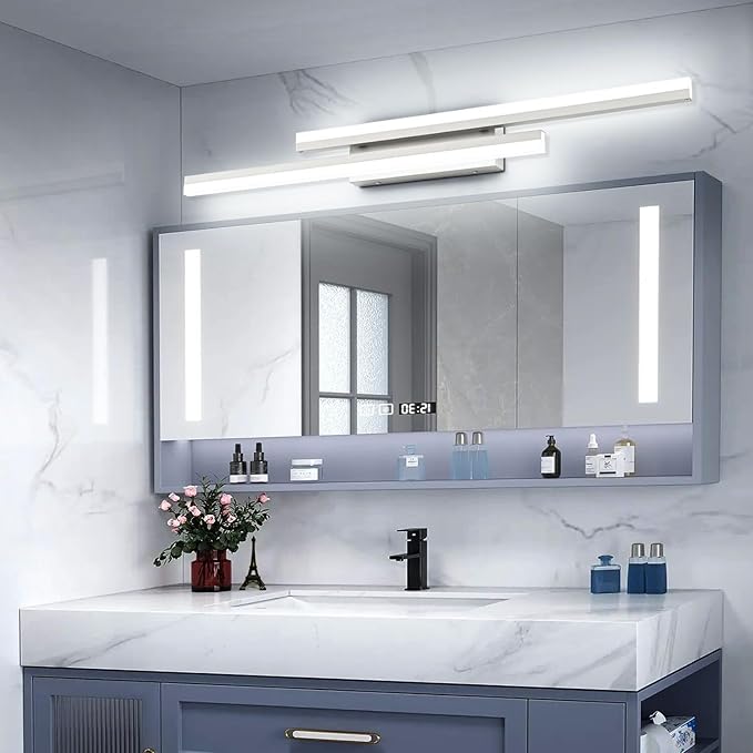 PRESDE 40" LED Bathroom Vanity Light, Modern Brushed Nickel Wall Bar Fixture - Image 7