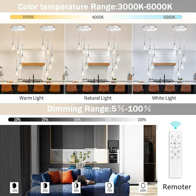 cenzoz 5-Lights Modern Pendant Lights - Image 9