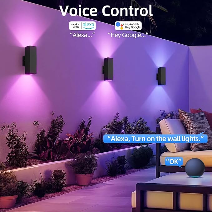 SHIMR Smart Outdoor Lights, RGBCW Color Changing Outdoor Lights, Modern - Image 3