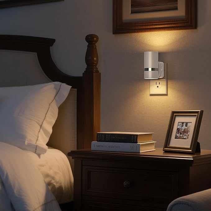 DORESshop LED Night Light 2 Pack, Slide Brightness Adjustable, Night Lights - Image 4
