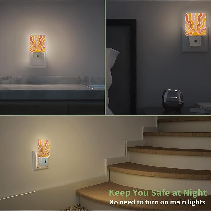 Groovy Boho Sun Night Light, Night Light Plug into Wall - Image 7