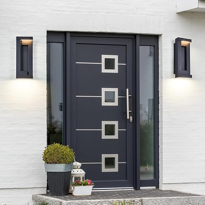 Modern Outdoor Wall Light, Integrated LED 24W 2200LM 3000K, Porch & Patio Lights - Image 2