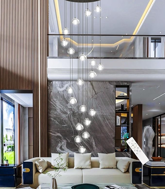 LED Glam Chandelier 138 inches Long Light Luxury Crystal Ceiling Chandeliers - Image 6