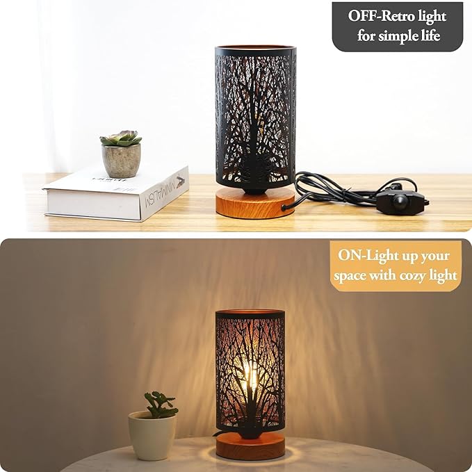 Small Industrial Table Lamps Dimmable, Bedside Lamps - Image 5