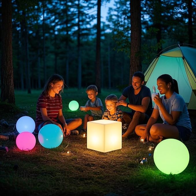 Mr.Go 12-inch Rechargeable Magic LED Light Cube Stool - Image 4
