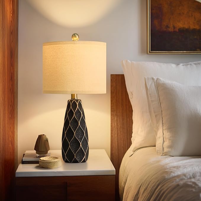 20.75" Small Table Lamps for Living Room Bedroom Lamps Set of 2 Ceramic Modern - Image 5