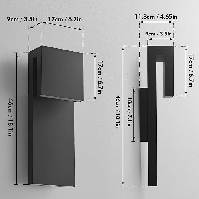 Modern Large Outdoor Wall Lights Integrated LED Outdoor Wall Sconces Lighting - Image 3