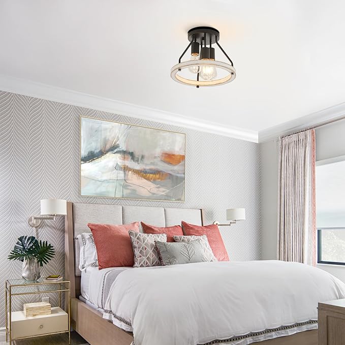 Rustic Flush Mount Ceiling Light Fixture - Image 5