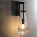 HuisMier Raindrop Wall Sconces, Modern Clear Glass Wall Lamp Vanity Light by HuisMier