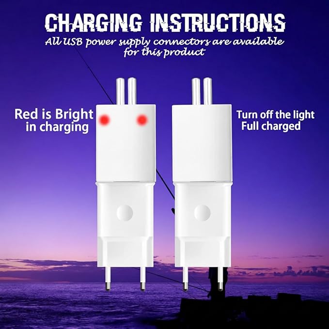 6 Pcs Fishing Glow Sticks LED Fishing Pole Light Night Fish Alert Glow Stick - Image 5