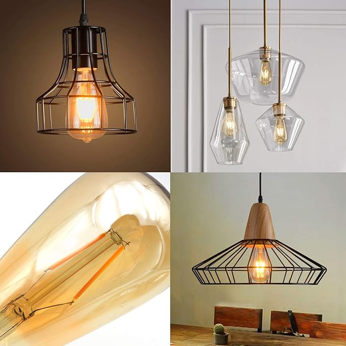 ASOKO 4-Pack Dimmable Edison Light Bulbs, 40W Equivalent Vintage Bulbs - Image 6