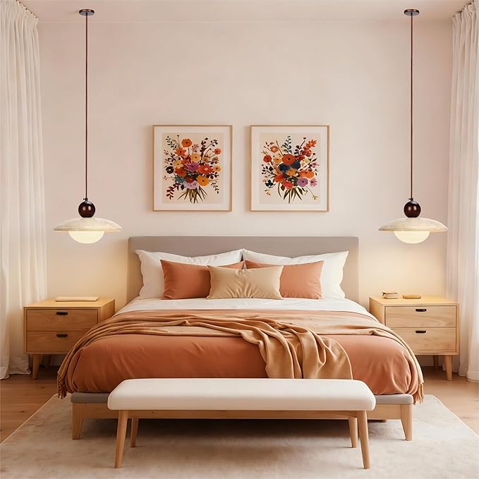 Wabi Sabi Pendant Light, Adjustable Nordic Hanging Lamp - Image 2