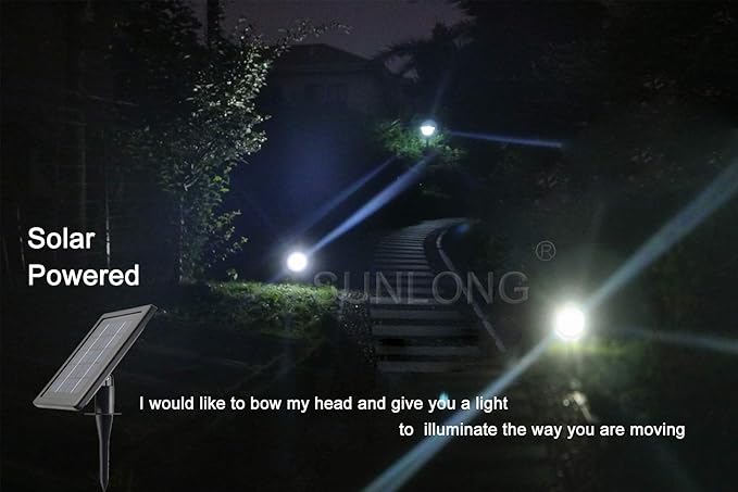 SUNLONG Solar Powered Spot Lights Outdoor Waterproof 2 in 1 Bright Solar - Image 2