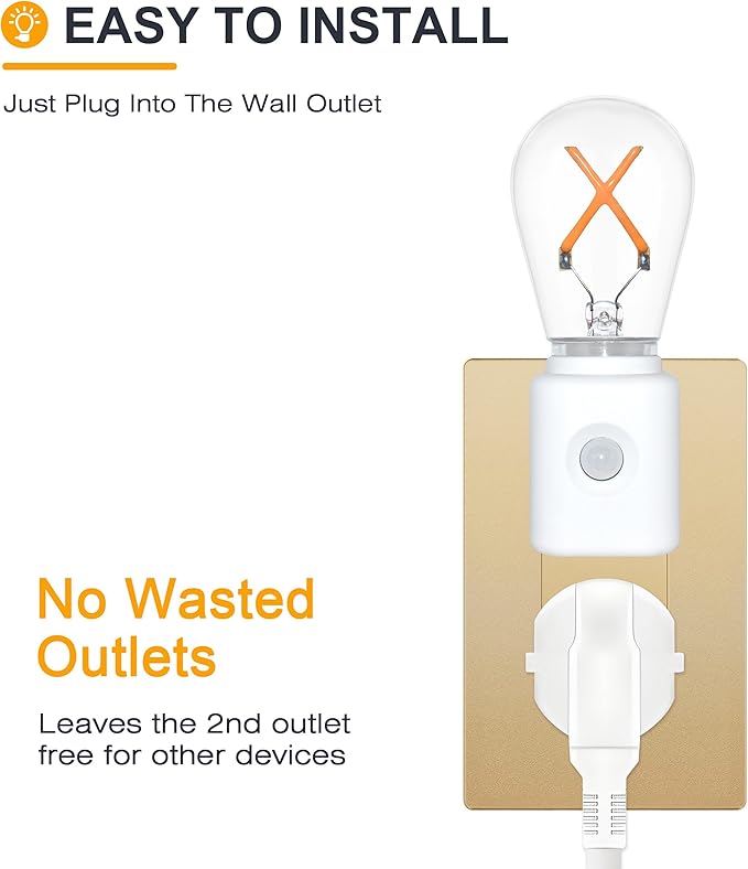 LED Amber Night Light, Night Lights Plug into Wall, LED Night Lights - Image 7