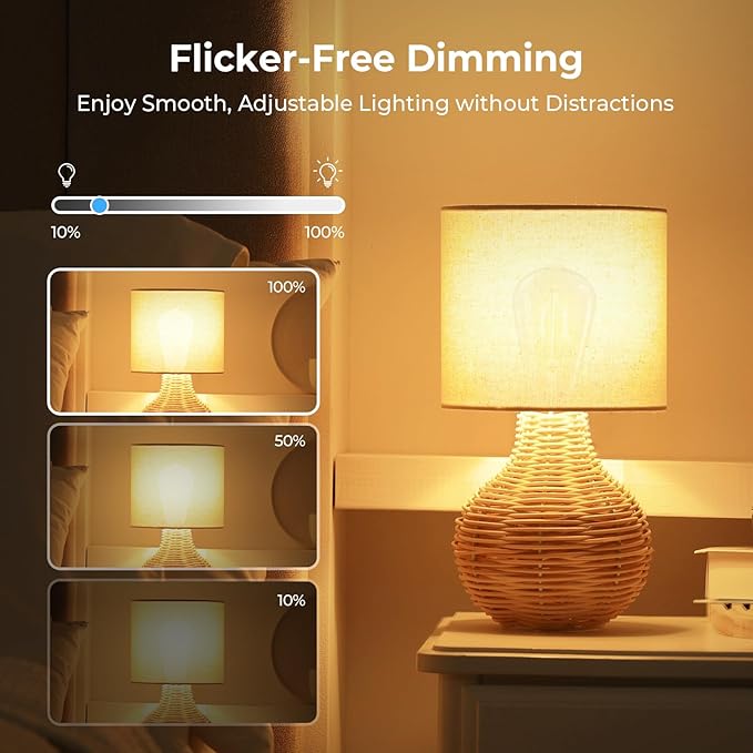 Dimmable Edison Bulbs, 2700K Warm White, 6W Equivalent to 60 watt E26 LED Bulb - Image 4