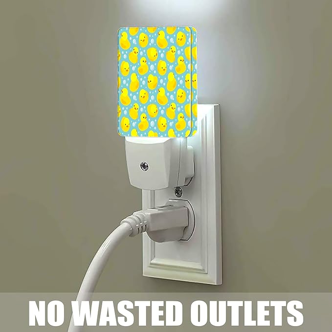 Yellow Rubber Ducks Night Light, Dusk to Dawn Smart Sensor Nightlight - Image 4