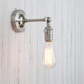 PERMO Vintage Industrial Pole Wall Mount Mini Single Sconce Metal Wall Sconces by PERMO