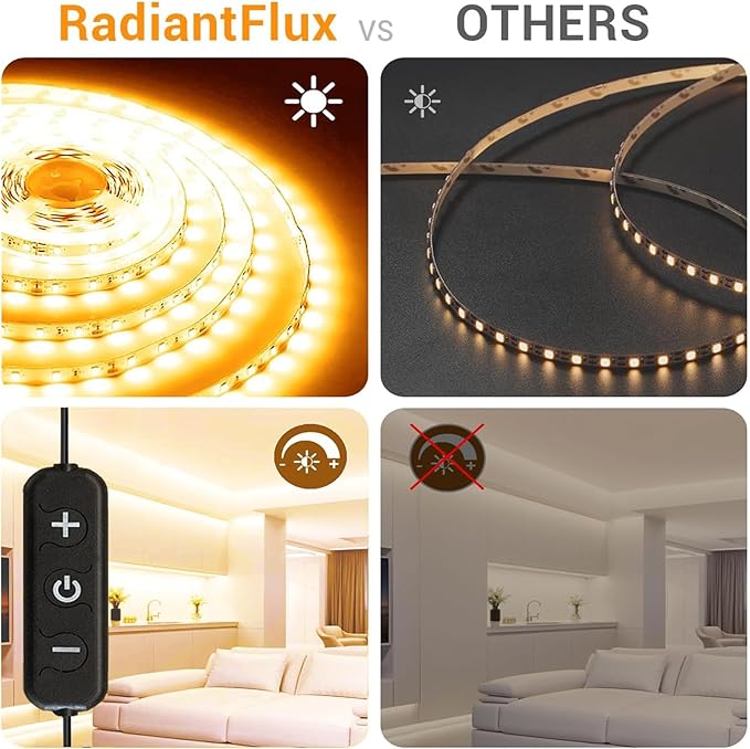 RadiantFlux 30ft Warm White Led Strip Lights - Image 2