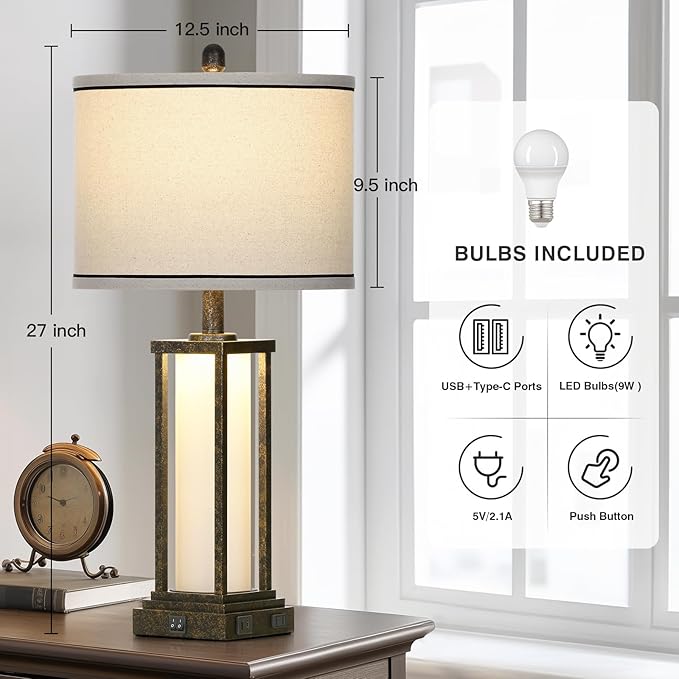 27" Tall Vintage Table Lamp - Image 2