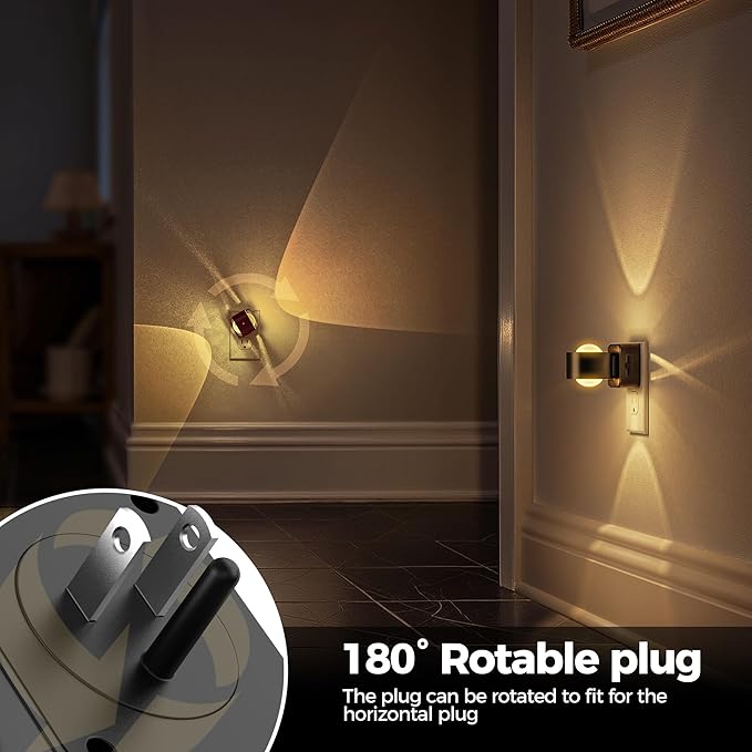 Briignite Night Light Projector, LED Night Lights Plug into Wall, 180° Rotating - Image 4
