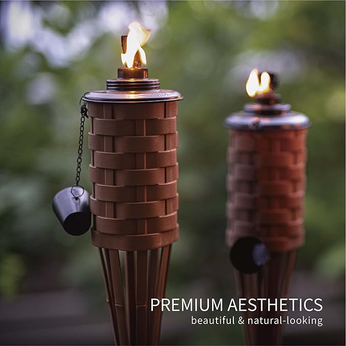 ONETHATCH Citronella Torches; Bamboo Torch, Summer Parties, and Garden Decor; - Image 2