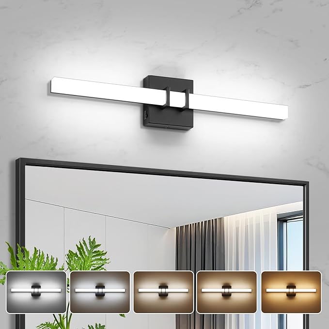 Modern Black Vanity Light Bar 24 Inch, 16W 5CCT Dimmable Bathroom Light - Image 8