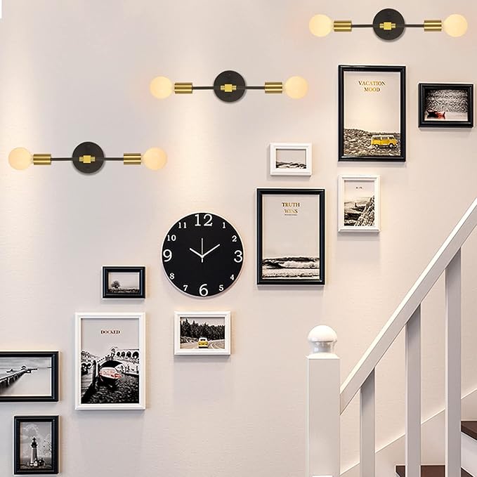 2 Lights Bathroom Wall Sconce Vanity Modern Industrial Wall Lamp Pole Wall - Image 7