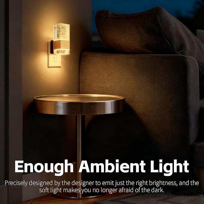 LED Night Light with Bubble Acrylic Design, Dusk to Dawn Sensor, 3 Color - Image 2