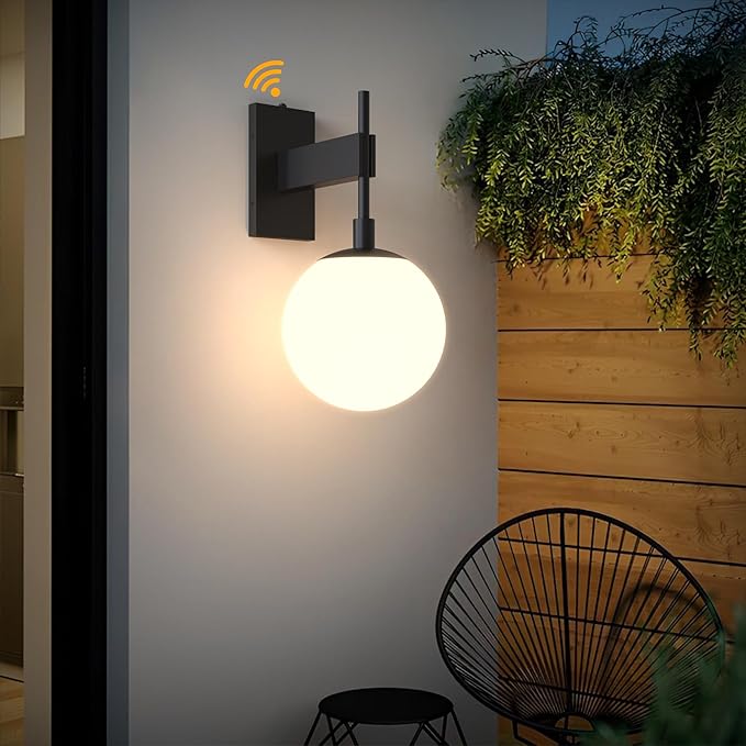 Hyunbae Dusk to Dawn Outdoor Wall Sconces, Modern Exterior Sensor Front Porch - Image 8