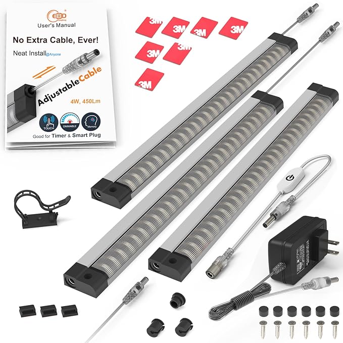LED Under Cabinet Lighting Touch cabinet light Built-in Adjustable Cable No by ExcelBrighterDevelopmentLtd