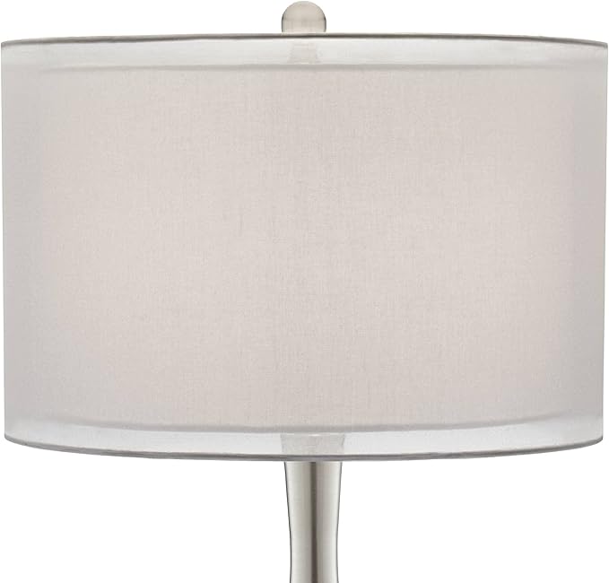 Possini Euro Design Swift Modern Table Lamp 30 1/2" Tall Mercury Glass Chrome - Image 6