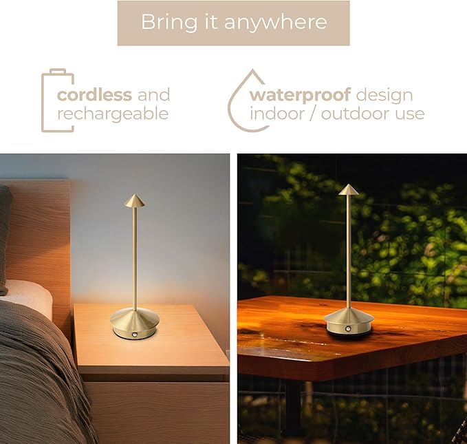 Arrrow LED Cordless USB-C Re-Chargeable Desk Lamp, 5200mAh Battery Operated - Image 6