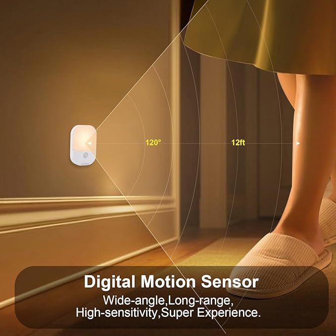 Night Light with Auto Motion Sensor, Rechargeable Battery, Type-C LED Stick-On - Image 2