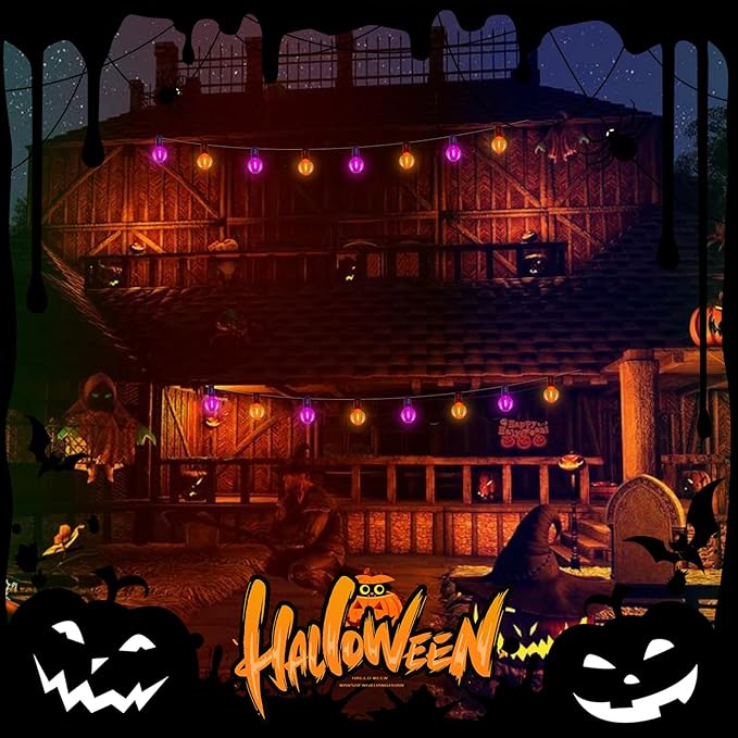 25FT G40 LED Outdoor Halloween String Lights, Hanging Patio Lights - Image 7
