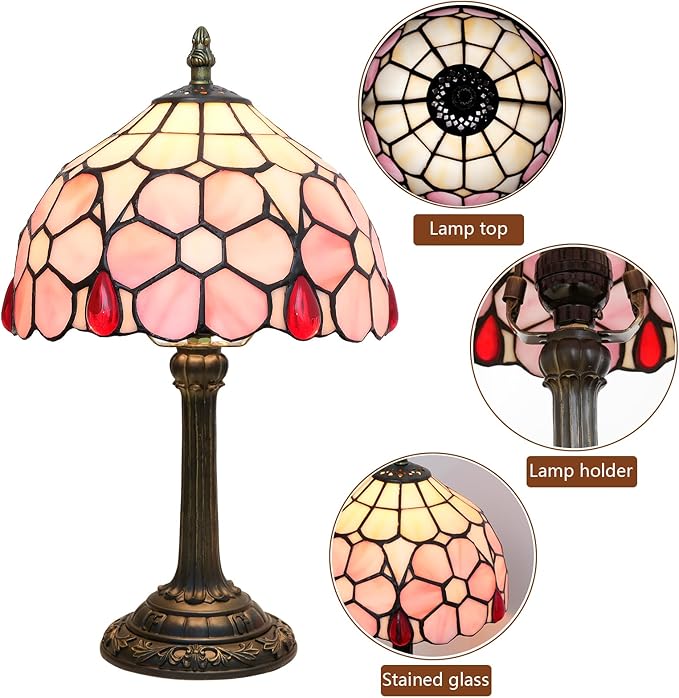 Tiffany Lamp Stained Glass lamp Small Bedside Table Lamps - Image 5