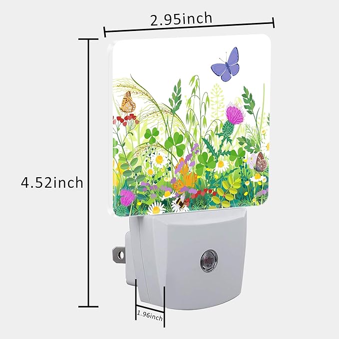 Summer Meadow Plants and Insects Night Light Plug into Wall - Image 5