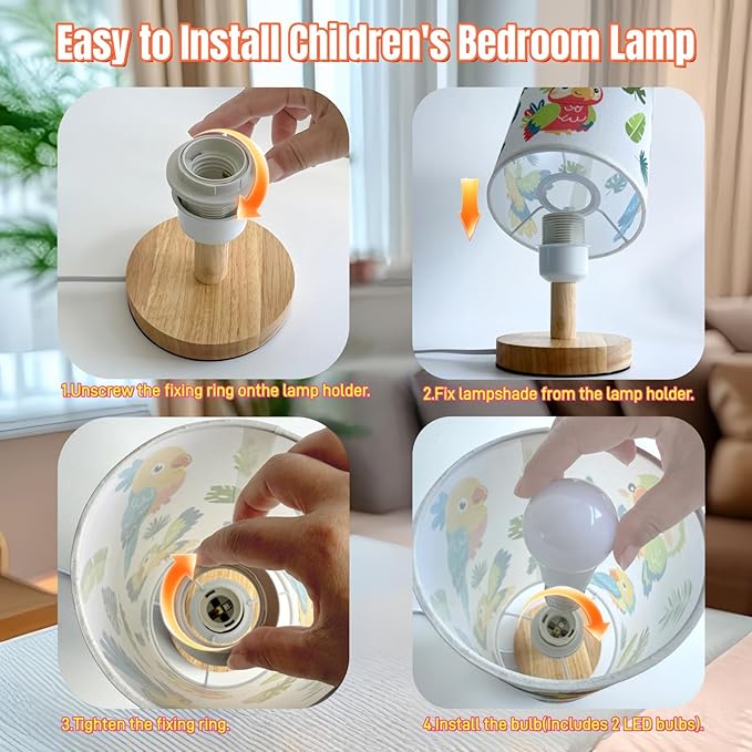 Kids Desk Lamp for Bedroom Bedside, Gift for Boy-3 Color Modes Nightstand Night - Image 6
