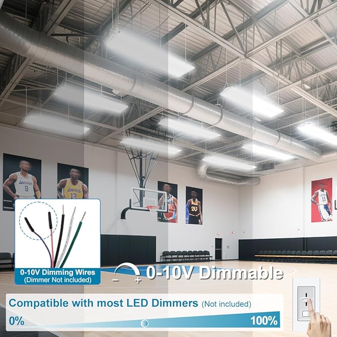High Bay LED Shop Light 4FT 300W/240W/200W, 4000K/5000K Selectable 120-277V - Image 5