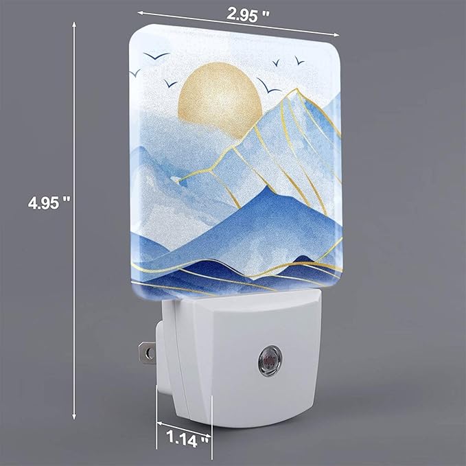Led Night Light, Mountains Sunrise Decorative Plug in Nightlights, - Image 2
