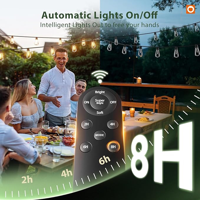 addlon 198FT Solar String Lights Outdoor - Image 5