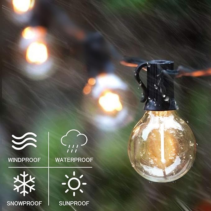 SUNTHIN Outdoor String Lights 194FT, G40 Led Patio Lights - Image 4