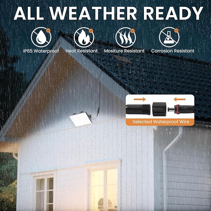 LumiZen Solar Outdoor Lights, 3800LM LED Flood Lights - Image 5