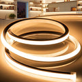 LED Strip Lights Warm White 3000K, 9.8ft 110-120V Neon Rope Lights, Flexible by VOEWT
