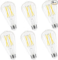 Dimmable Edison Bulbs, 4000K Daylight White, 6W Equivalent to 60 watt E26 LED by GvvooHome